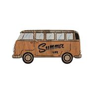 GLOREX 6 7103 408 - Decorazioni in legno, motivo: autobus, 5 x 5 cm, multicolore