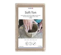 GLOREX 6 8075 101 - Argilla Morbida Bianca 500 g, Argilla Naturale Che indurisce all'Aria Senza Cottura, particolarmente Morbida ed Elastica