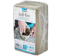 GLOREX 6 8075 301 - Argilla Morbida Bianca 2500 g, Naturale, particolarmente Morbida ed Elastica, indurente all'Aria e Adatta ai forni, Molto Adatta ai Bambini