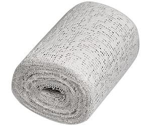GLOREX 6 9502 45 - Benda di Gesso Keratex, 8 cm x 3 m, Tessuto da Modellare Delicato sulla Pelle, per lavori di Artigianato e modellazione, per Maschere e Impronte di pancione