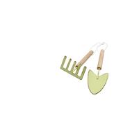 Glorex- akcesoria 553-Set Decorativo Pala e rastrello, Circa 5 x 18,5 cm e 6 x 13 cm in Verde, Come Decorazione e per Il Giardino, Colore Green, Taglia Unica, 6 1294 553