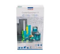 GLOREX Crystal 6 2101 531 - Set di resina epossidica e indurente 1:1, lucida, 2 x 200 ml, per artigianato, gioielli e costruzione di stampi, set da 8 pezzi