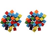 GLOREX Cubi in Legno, Multicolore, 15mm (Confezione da 2)