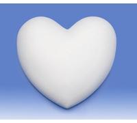 Glorex Cuore di polistirolo, Bianco, 15 x 15 x 3 cm