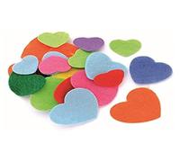 GLOREX Cuori, Feltro, Multicolore, 18,5 x 11,5 x 1,5 cm, 80 unità