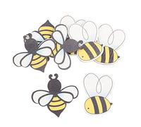 Glorex - Decorazione in legno con ape e alveare, multicolore, 3,7x4,2cm