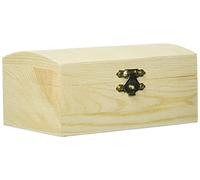 GLOREX Inspirations GLOREX 6 1682 400-Cassetta barocca in Legno di Pino, Grande Circa 14 x 8 x 6,3 cm, Miscela FSC, per dipingere, incollare o Decorare con Il Ferro da Bollo, Wood-Coloured