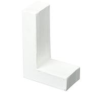 GLOREX Lettera in cartone, misura L, bianco, 10 x 7 x 3,5 cm
