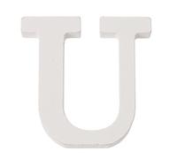 Glorex Lettera U MDF 5,5 x 0,9 cm 1st, Legno, Bianco, 5.5 x 5.5 x 1 cm