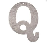 Glorex Lettera zincato Q, Metallo, Argento, 18 x 16 x 0.5 cm