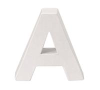 GLOREX Lettere in cartone A, FSC Mix, bianco, 10 x 10 x 3,5 cm