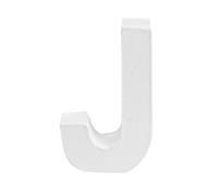 GLOREX Lettere in cartone J, FSC Mix, bianco, 10 x 6 x 3,5 cm
