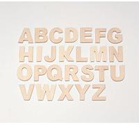 Glorex Lettere in Legno, 26 Pezzi, Naturale, 12 x 10 x 0.5 cm