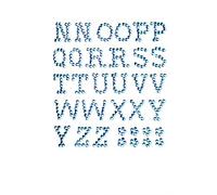 Glorex Lettere P e D 13 mm N-Z autoadesive, H'Blue, 14.5 x 8.6 x 0.2 cm