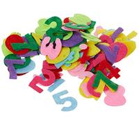 Glorex Numeri per Decorazione, Feltro, Multicolore, 17 x 11,5 x 1 cm, 150 unità
