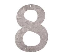 Glorex Numero zincato 8, Metallo, Argento, 16 x 10 x 0.5 cm