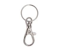Glorex Portachiavi, Metallo, Argento, 25 mm