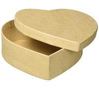 GLOREX Scatola a Forma di Cuore, in Cartone, Naturale, 12 x 12 x 3,8 cm