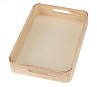 Glorex Vassoio in Legno, Naturale, 34,5 x 24,5 x 6 cm