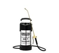 GLORIA 505 T Spruzzatore a pressione a elevate prestazioni, Da giardino, Capacità massima di 5 litri, In acciaio inox, Con manometro, 6 bar
