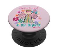 Gloria a Dio nel più alto Angelo Luca 2:14 Christian PopSockets PopGrip Adesivo