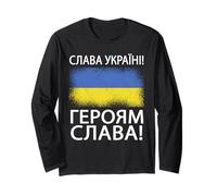 Gloria all'Ucraina Gloria agli Eroi Lingua Ucraina Maglia a Manica