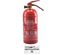 GLORIA Auto-Pulverlöscher PDE1 Ga, 1kg Classe-Incendio Abc Staffa U.Placca
