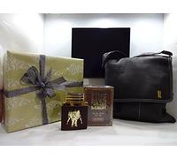 Gloria cosmetici in vera pelle borsa a tracolla con multi porta chiavi e libero orologio della confezione regalo per lui