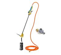 GLORIA Fiamma a gas Bio Professional E+ Turbo Set - Potente per grandi superfici | Attacco bombola di gas compresso | Bruciatore di erbacce/diserbanti | con riduttore di pressione