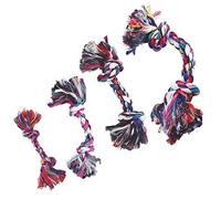 Gloria Giocattolo della Corda Cane - 26 cm - con 2 Nodi - Toy Dog - Materiali Resistenti - Healthy Mantiene Gengive - Colori Assortiti