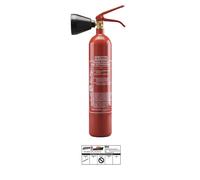 Gloria KS 2 ST Estintore CO2 Rosso 2 kg Con Supporto