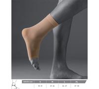 Gloria Med Cavigliera in Lana Merino, Beige, Compressione Leggera, Poliestensiva