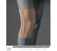 Gloria Med Ginocchiera Ortopedica, Beige, Compressione Media KKL.2, con Stecche