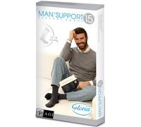 Gloria Med MAN SUPPORT 15 Calze a Compressione Graduata da Uomo, 15-18 mmHg, Poliammide ed Elastam, Taglie 36-48, Colore Antracite