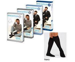 Gloria Med Man support Gambaletti Cotone 15-18 Mmhg Nero Taglia 5
