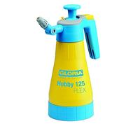 Gloria Spruzzatore a Pressione Hobby 125 Flex | 1,25L Pompa Sottosopra 360° | Nebulizzatore 1,25L | Spruzzino 360° per sotto le foglie | Ugello snodato ottone | Per giardino, balcone e piante da interno