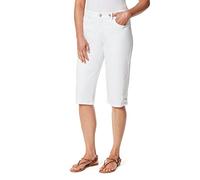 Gloria Vanderbilt Women's Kaia Side Button Skimmer Short, Vintage White, 10