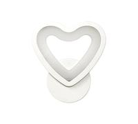 Gloriashoponline Applique led luce bianca calda naturale cuore in vetro lampada a parete 6 w
