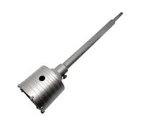 Gloriashoponline FRESA CAROTATRICE A TAZZA 90 MM PER MURO CEMENTO ASTA PROLUNGA 60 CM PER TRAPANO ATTACCO SDS-PLUS