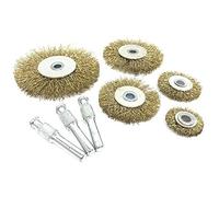 Gloriashoponline KIT 5 SPAZZOLE IN ACCIAIO SPAZZOLA CIRCOLARE DISCO DA TRAPANO PER METALLO