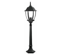 Gloriashoponline Kovalmax® LAMPIONE LAMPIONCINO DA TERRA PER GIARDINO ESTERNO LANTERNA IN VETRO ES39 NERO