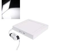 Gloriashoponline PLAFONIERA CON PANNELLO LED LUCE CALDA BIANCA NATURALE LAMPADA 6 12 18 24 WATT (Luce bianca 6500K, 24.0 Watt)