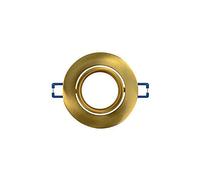 Gloriashoponline PORTA FARETTO TONDO ORIENTABILE PORTAFARETTO SUPPORTO A INCASSO P12 BRONZO
