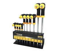 Gloriashoponline SET 10 CHIAVI TORX CON IMPUGNATURA A T CACCIAVITI MANICO ANTISCIVOLO