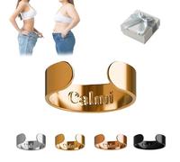 Glorihoby Calmi Ring - Adjustable Calmi Ring Women Magnetic Rings for Anxiety Reduction, Better Sleep, Improves Overall Wellness (Gold 1Pcs)