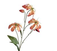 Gloriosa - Composizione di fiori artificiali, 80 cm, ornamento floreale finto con petali testurizzati realistici, per soggiorno, tavolo da pranzo, centrotavola, matrimoni o eventi (arancione)