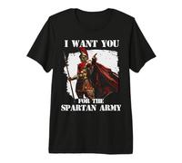 Gloriosi Guerrieri di Sparta Re Leonida T 300 Guerrieri Maglietta Premium