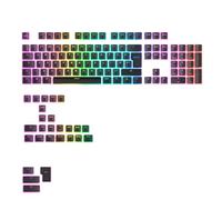 GLORIOUS Aura V2 Keycaps PBT Pudding Layout ISO UK (Nero) | Plastica A Doppia Iniezione Super Resistente, Lati Trasparenti Per Massima Retroilluminazione RGB E Profilo Standard OEM