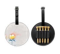 Glorious - Borsa portaoggetti per tee da golf con fiore giallo in fiore, facile da trasportare e più efficiente nel giocare a golf