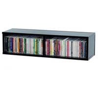 Glorious CD Box black 90 - contiene fino a 90 compact disc, facilmente impilabili con altri CD Box, con divisore (45 CD per scomparto), nero